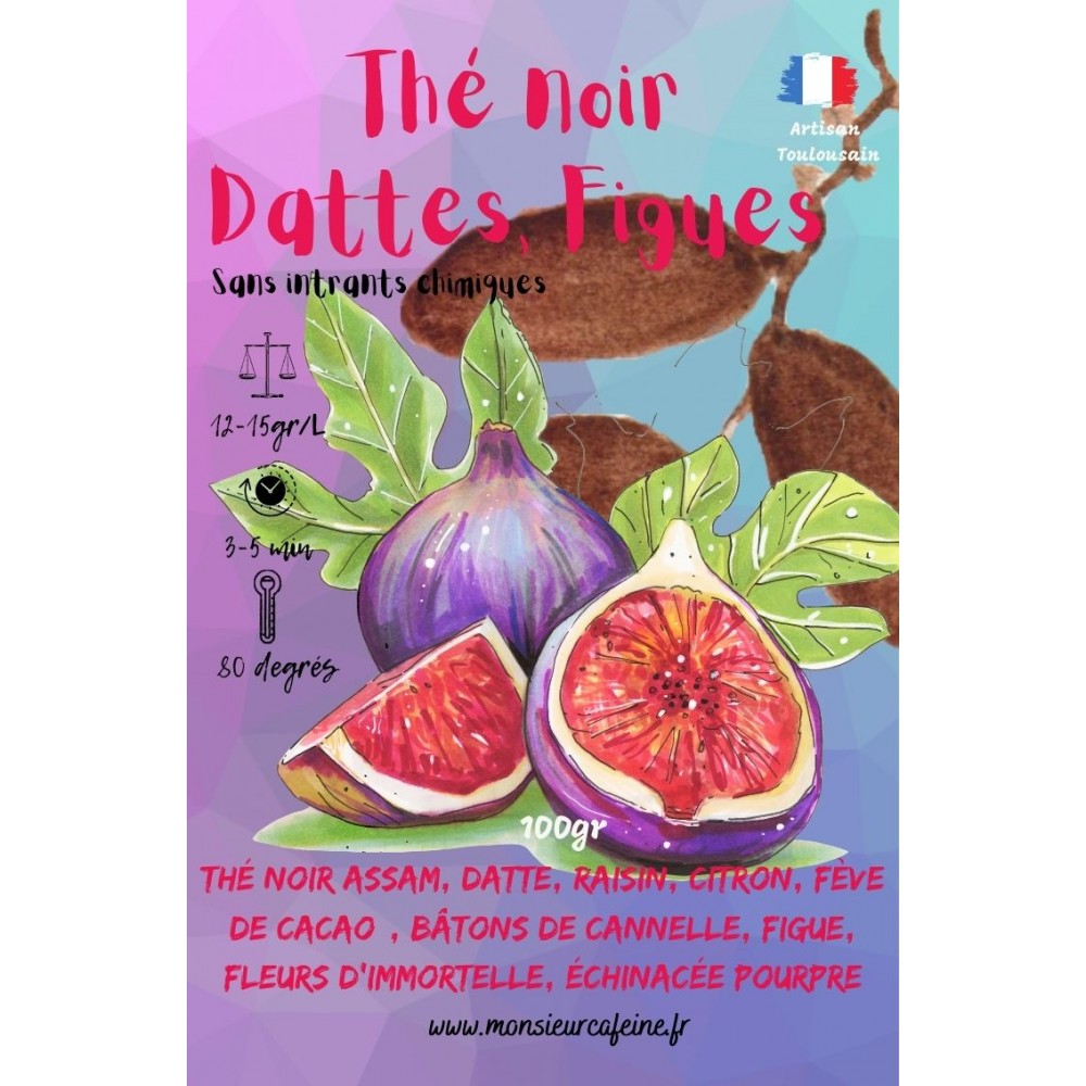 Thé noir dattes, figues