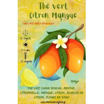 Thé vert citron, mangue