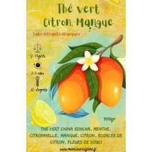 Thé vert citron, mangue