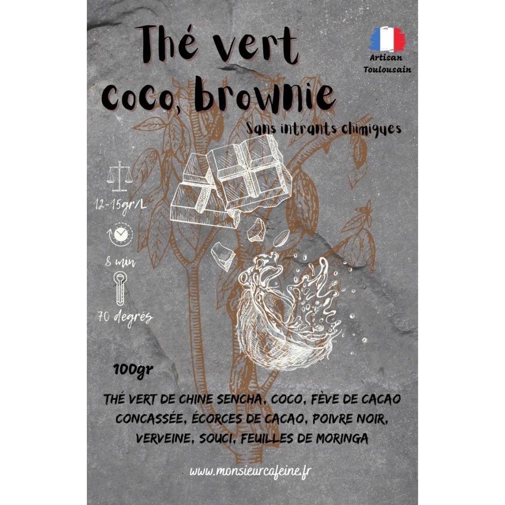 Thé vert coco brownie