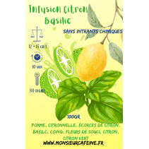 Infusion citron, basilic