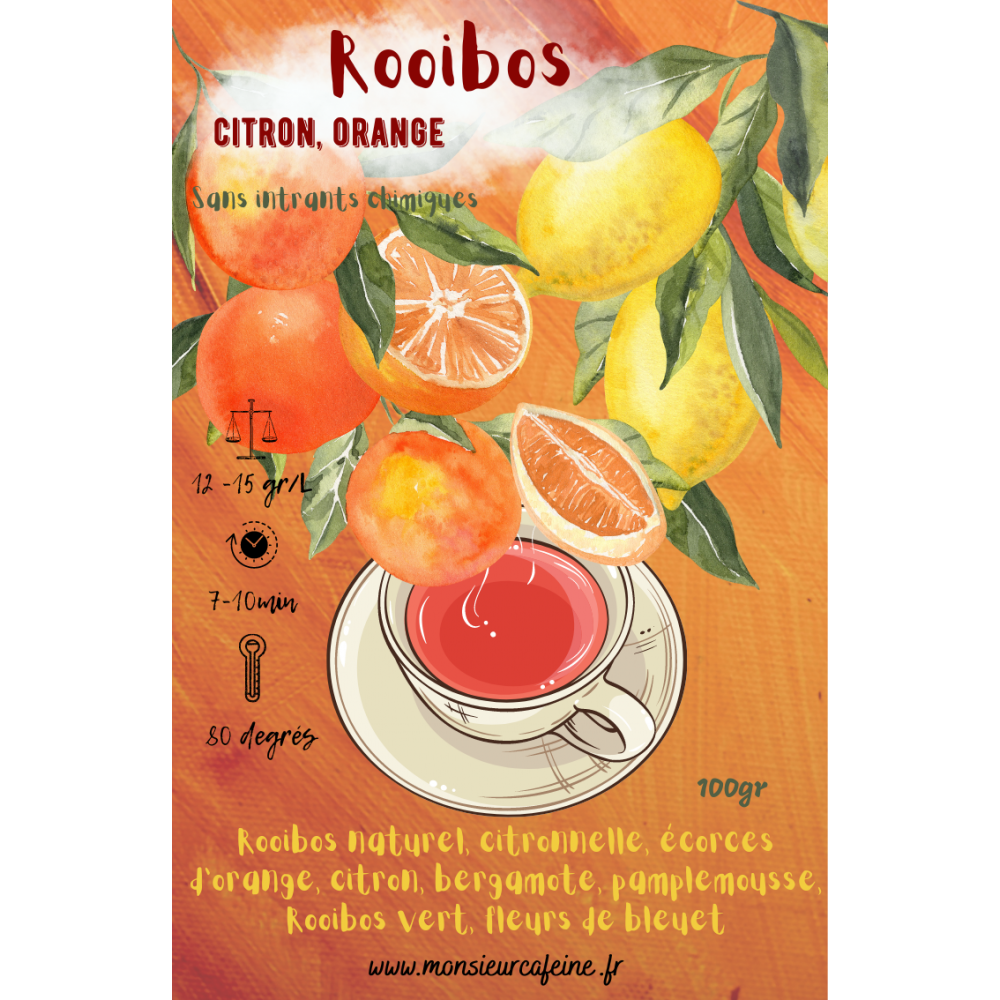 Rooibos citron, orange