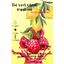 Thé vert citron, framboise