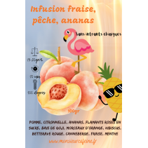 Infusion fraise, pêche, ananas