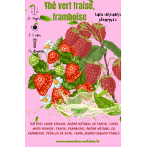 Thé vert fraise, framboise