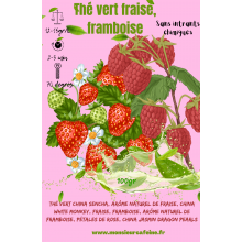 Thé vert fraise, framboise