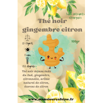 Thé noir citron, gingembre