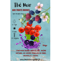 Thé noir fruits rouges