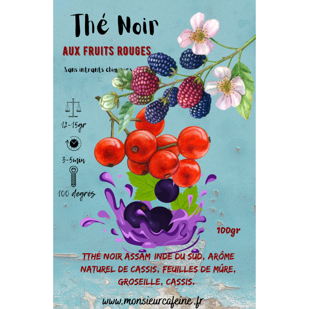 Thé noir fruits rouges