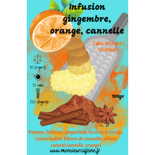 Infusion gingembre, orange, cannelle